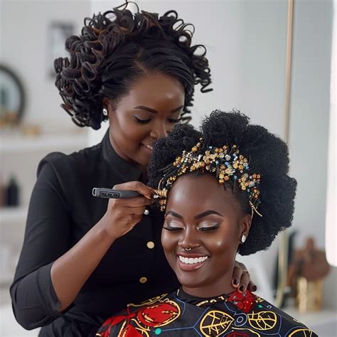 Premium Photo Charming Photos Of Talented African Hairdressers