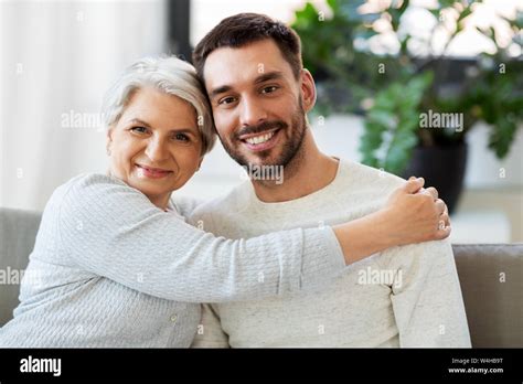Mature Mother And Son Cuddling Hi Res Stock Photography And Images Alamy