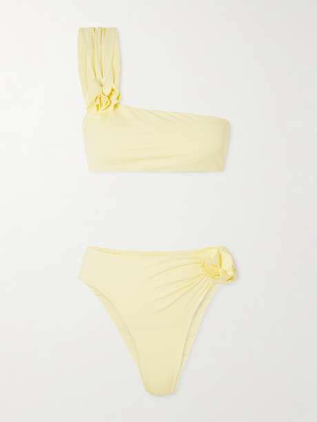 MAYGEL CORONEL Agape one shoulder appliquéd bikini NET A PORTER