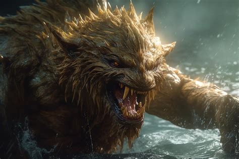 Premium Ai Image A Monster With A Red Nose And A White Face Is In The