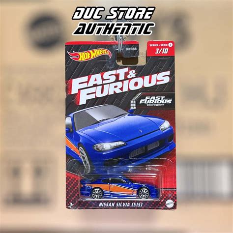 ducstore vn Xe mô hình HNR93 Hot wheels Mainline series 2023 Fast Furious Nissan Silvia S15