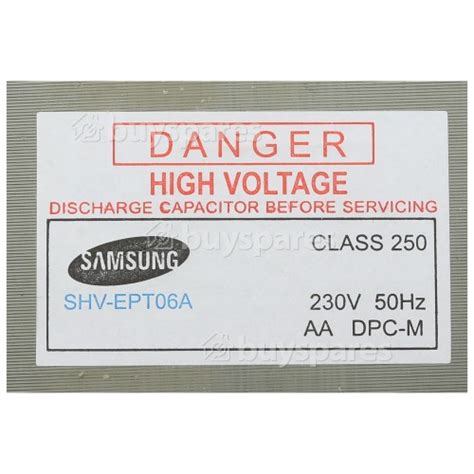 Samsung Trans H. V SHV-EPT06A 230V 2280V/3.85V Al. Part Number DE26 ...