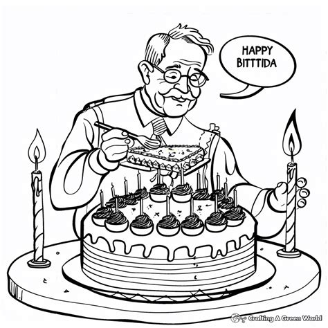 Happy Birthday Papa Coloring Pages Coloring Nation