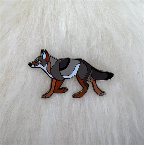 Coyote Hard Enamel Pin Coyote Pin Art Deco Minimalist Art Etsy