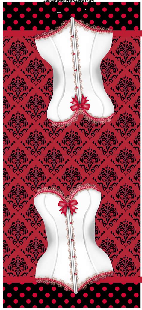 Kit Completo Ch De Lingerie Vermelho E Preto Arabesco