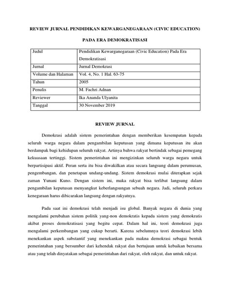 Detail Contoh Review Jurnal Pendidikan Koleksi Nomer 21