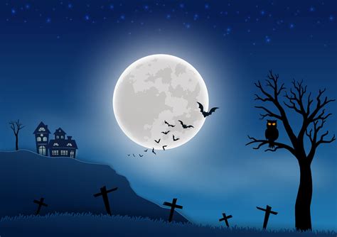 Happy Halloween Celebrate Theme On Night Scene Background With