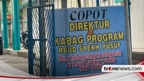 Nakes Mogok Kerja Beredar Spanduk Yang Meminta Dirut RSUD Syekh Yusuf