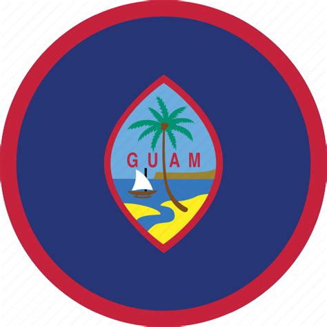 Circle Circular Country Flag Flag Of Guam Flags Guam Guam Flag