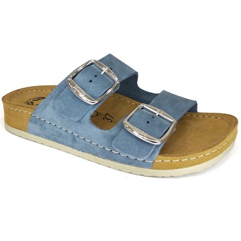Женские ортопедические кожаные шлепанцы Mubb Afelpado Jeans (833-20 ...