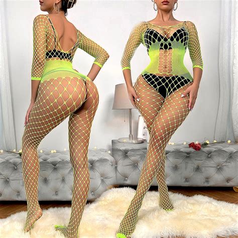 Sexy Fishnet Bodysuits Women Hot Mesh Bodystockings Sexy Etsy