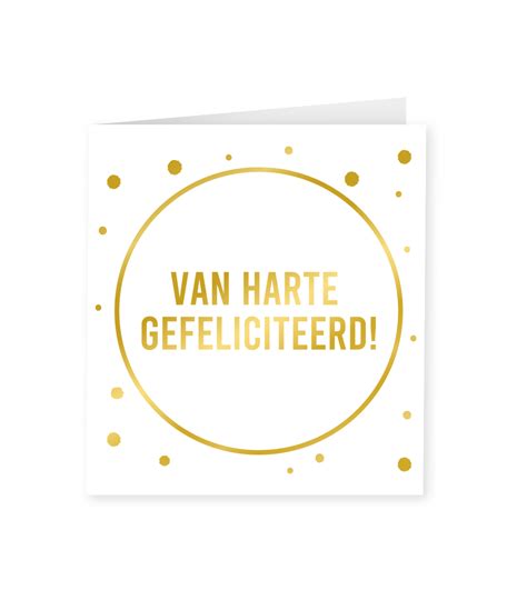 Wenskaart Classy Van Harte Gefeliciteerd — Festival Feestartikelen