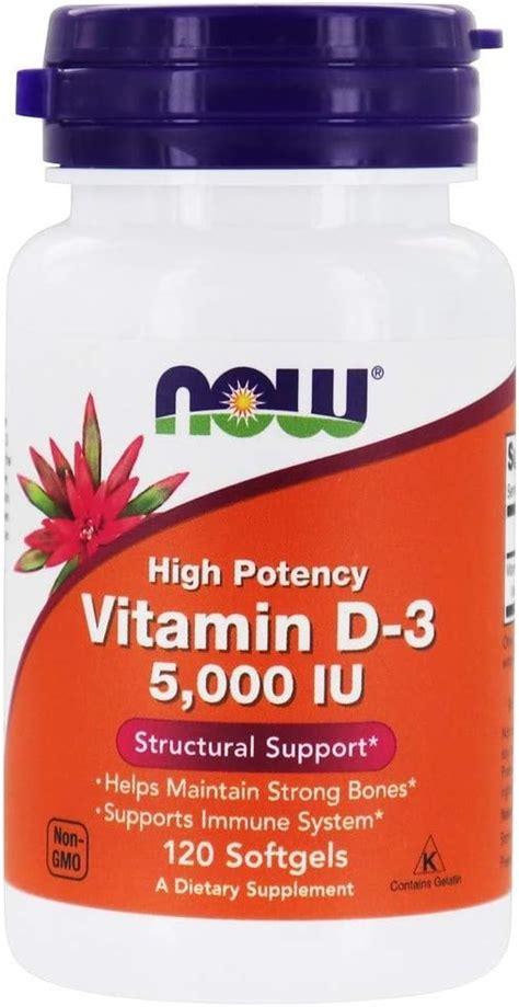 Amazon.com: Now Foods D3 5000 IU in Olive Oil, 120 CT : Health & Household