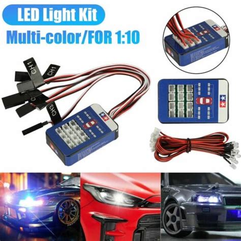 Simulation Flash Light 12LED Lighting Kit Steering Brake For 1 10 Scale