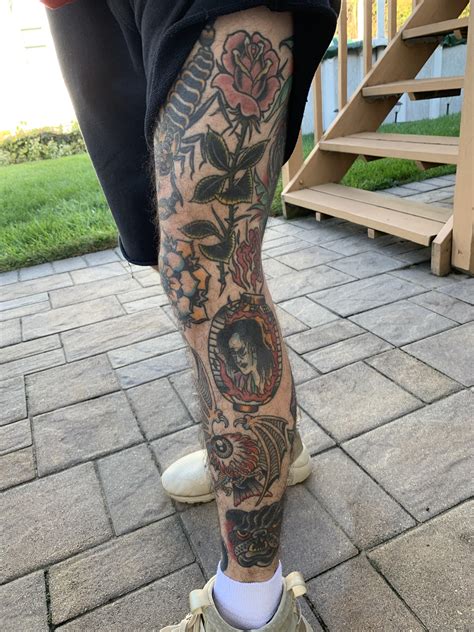 Traditional Tattoo Leg Sleeve