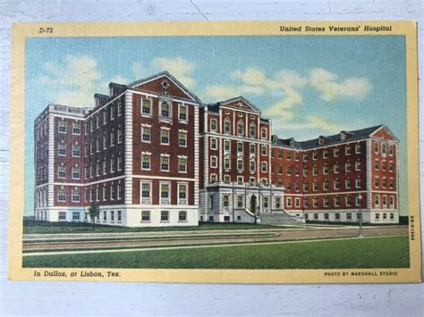 Vintage Postcard 1940 United States Veterans Hospital Dallas Lisbon