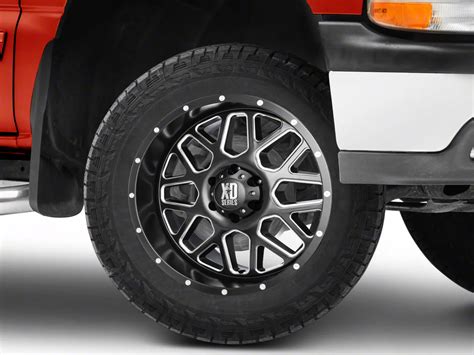 XD Silverado 1500 Grenade Satin Black Milled 6 Lug Wheel 20x9 18mm