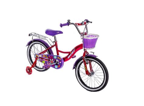 Велосипед двухколесный 18" AIST Lilo с корзинкой, багажником (розовый ...
