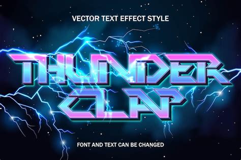 Thunder Lightning Bold Police Flash Typographie Texte Modifiable Effet