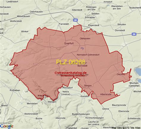 Postleitzahlgebiet 06268 - PLZ