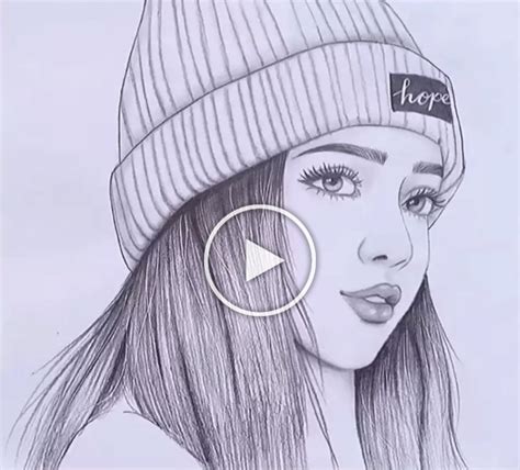 How To Draw A Girl Wearing Winter Cap 3dvkarts