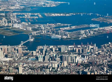 Aerial View Of Shinagawa Station Area Tokyo Bay Area Stock Photo Alamy