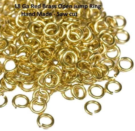 Ga Red Brass Round Open Jump Ring Saw Cut Pack Of Oz Choose Size