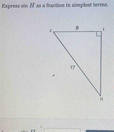 Express Sinh As A Fraction In Simplest Terms