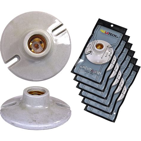 E27 Wall Socket Ceramic Socket With Drill Holes For Attaching To Flat