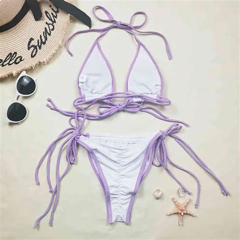 Sexy Micro Bikini Frau Badeanzug Brasilianische Tanga Bikinis Set