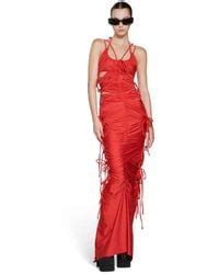 Balenciaga Patched Bikini Cutout Maxi Dress In Red Lyst UK