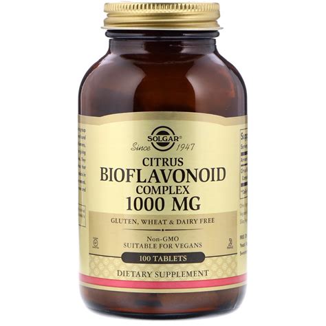 Solgar, Citrus Bioflavonoid Complex, 1,000 mg, 100 Tablets - Byclue
