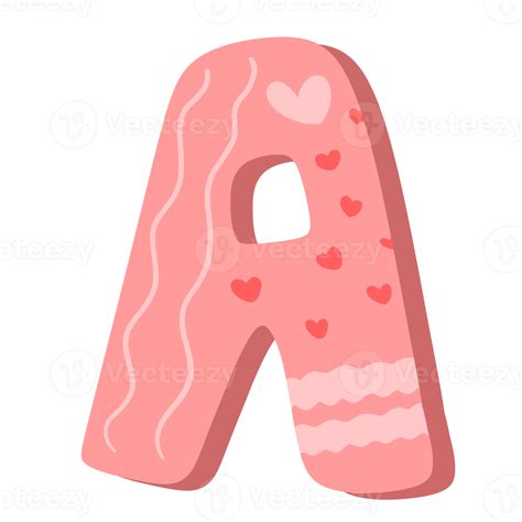 Pink Valentines Alphabet 15742613 Png