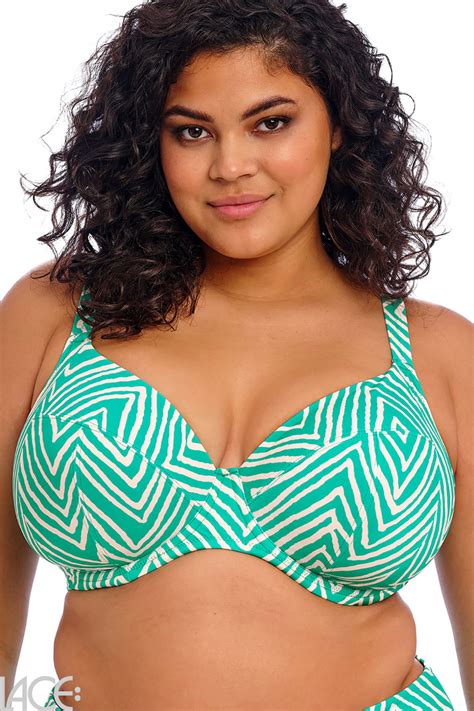 Elomi Swim Fiji Falls Bikini Beha Plunge J N Cup Marine Lace Lingerie Nl