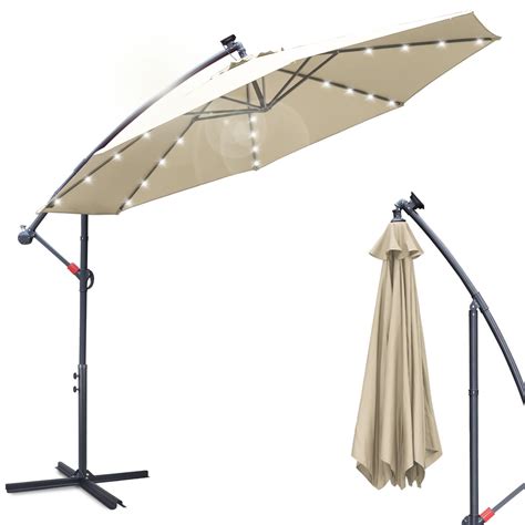 Parapluie M Parasol Avec Led Alu Pivotant Parasol Jardin Terrasse