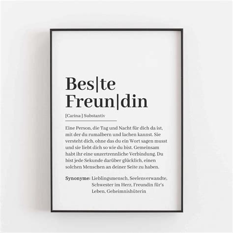 famprints » Beste Freundin Definition Poster