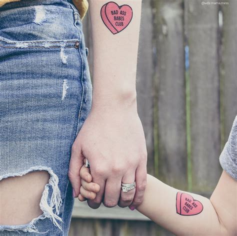 Girl Gang And Bad Ass Babes Club Temporary Tattoo Transfers Etsy