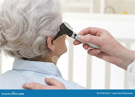 Ear Exam For Senior Woman Stock Photo Image Of Assistance 37261342