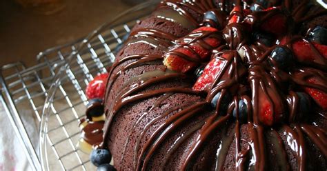 Naked Cupcakes Chocolate Bundt Cake With Fresh Berries