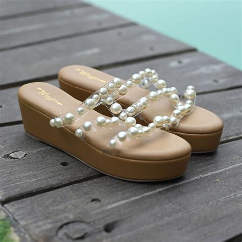 Buy Mayze Pearl Pillow Nude Wedges Online
