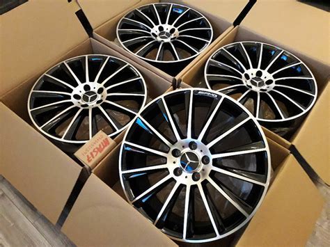 New 19 Inch Alloy Wheels Alloys Black Mercedes C E S Class C63 Amg Turbine W204 Cl Cls Slk A45