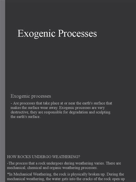 Exogenic Processeses 1 | PDF