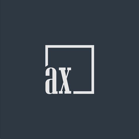 AX initial monogram logo with rectangle style dsign 13101639 Vector Art ...