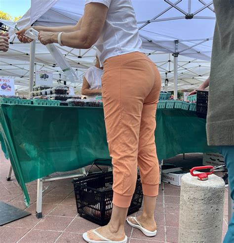 Gilf Busty Ass In A Markets Market With Tight Pants Spandex Leggings Yoga Pants Forum
