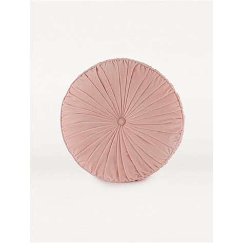 Pink Velvet Pleated Pinwheel Cushion Home George At Asda