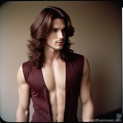 Male Version Of Brie Van De Kamp Long Hair Italian Burgundy Hair Adult Gay Submissive Bottom