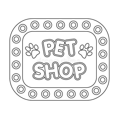 Pet Shop Signpet Shop Single Icon In Black Style Vector Symbol Stock