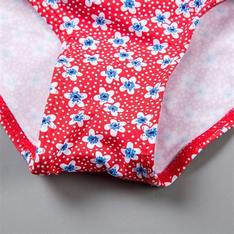 Flickor blommig bikini baddräkt set barn flickor 2 Grandado