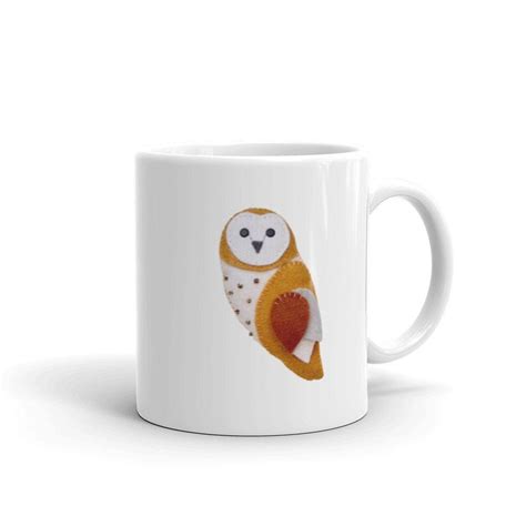 Barn Owl Ceramic Mug Owl Mug Coffee Mug Tea Mug Breakfast Etsy