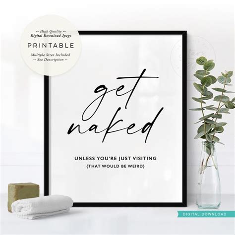 Get Naked Quote Etsy